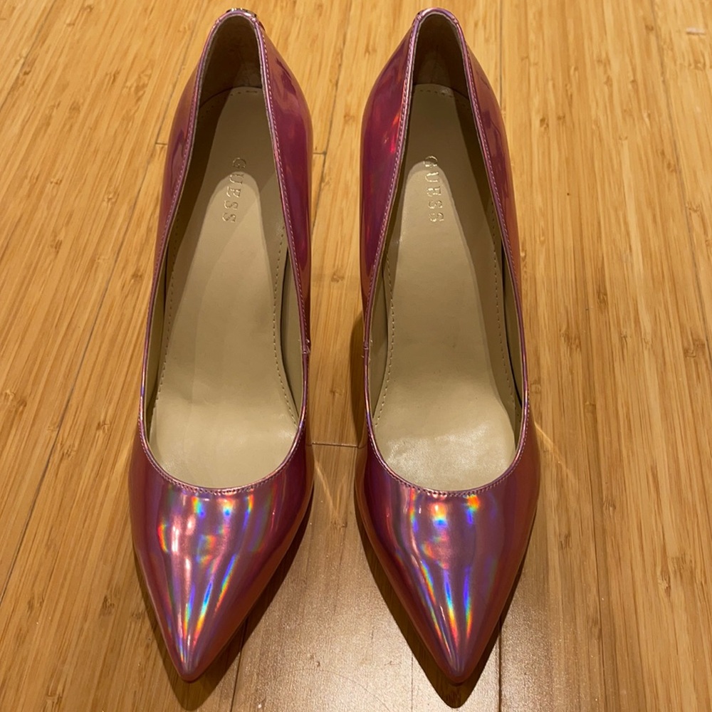 NEW pink GUESS heels . MOVING SALE!